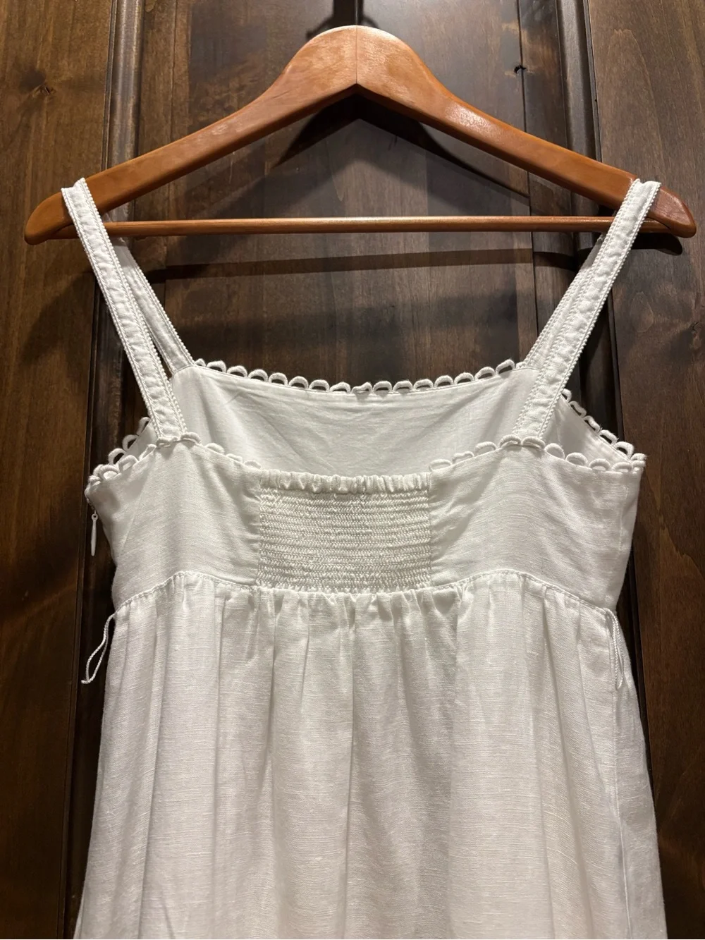 Juicy Couture White Lace-Trim Cotton Slip